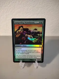 MTG Stampeding Wildebeests Foil LP Tenth (10th) Edition - Image 1