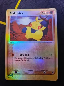 Pokemon TCG Makuhita 58/109 Common Reverse Holo EX Ruby and Sapphire LP - Image 1