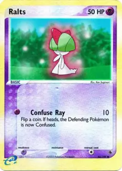 Ralts - 66/109 - Common - Reverse Holo - EX Ruby and Sapphire #66/109 Pokemon TC - Image 1