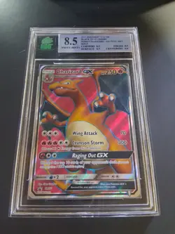 CHARIZARD GX SM60 FULL ART - POKEMON BLACK STAR PROMO 2017 Graded 8.5 - Image 1