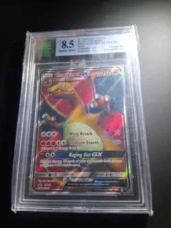 CHARIZARD GX SM60 FULL ART - POKEMON BLACK STAR PROMO 2017 Graded 8.5 - Image 2