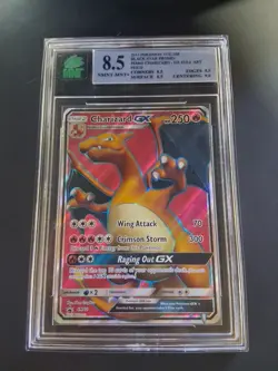 CHARIZARD GX SM60 FULL ART - POKEMON BLACK STAR PROMO 2017 Graded 8.5 - Image 4