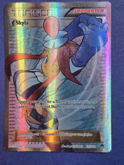 Pokemon XY Breakpoint Skyla 122/122 Full Art Trainer Holo Rare - Image 2
