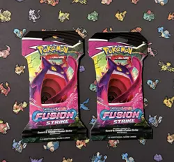 2x Gengar Art Pokemon TCG Sword & Shield 08 Fusion Strike Sleeved Booster Pack - Image 1