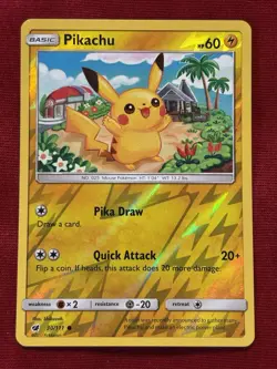 Pikachu 30/111 Crimson Invasion Common Reverse Holo Pokemon TCG NM - Image 1
