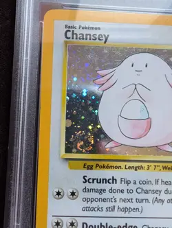2000 SWIRL Graded Pokemon Base Set II 2 Chansey Holo 3 PSA 7 - Image 4