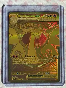 Mega Charizard x EX 130/094 Gold Secret Rare - Phantasmal Flames Pokemon TCG - Image 3