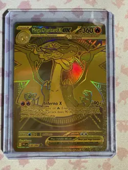 Mega Charizard x EX 130/094 Gold Secret Rare - Phantasmal Flames Pokemon TCG - Image 5