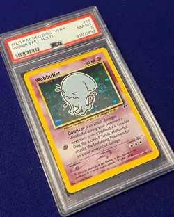PSA 8 Wobbuffet Holo #16 W/Swirl Neo Discovery 2001 Pokemon - Image 2