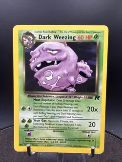 Pokemon TCG Dark Weezing Team Rocket 31/82 Unlimited Non-Holo Rare WOTC - Image 1