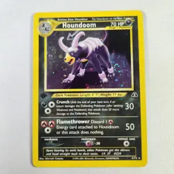 Houndoom 4/75 - 1st Edition Holo Rare - Pokemon TCG - Neo Discovery - MP - Image 1
