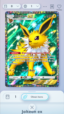 Jolteon Full Art 2 ?, Pokemon TCG Pocket, Mega-Rising, English - Image 1