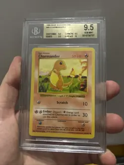 1999 Pokemon Shadowless Base Set Charmander #46 BGS 9.5 - Image 1