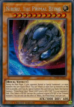 Yugioh Nibiru, The Primal Being TN19-EN013 Limited Edition Prismatic Secret - Image 1
