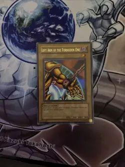 Yu-Gi-Oh! 1st Ed Ultra Rare Left Arm of the Forbidden One LOB-123 LP/MP (YU) - Image 1