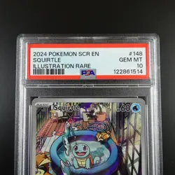 PSA 10 Squirtle 148/142 Pokemon Stellar Crown Full Art Rare Graded Card - Image 2