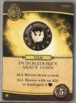 Harry Potter Hogwarts Battle CCG Promo Card Lot Colin Creevey Army Coin UNUSED - Image 4