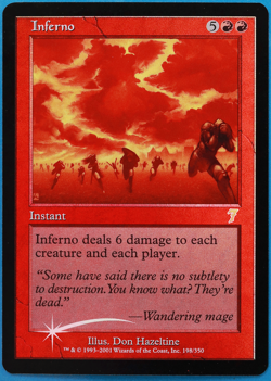 Inferno FOIL 7th Edition NM Red Rare MAGIC GATHERING CARD (ID# 507184) ABUGames - Image 1