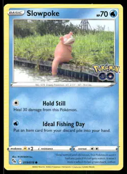 Slowpoke 019/078 Pokemon Go TCG trading card - Image 1