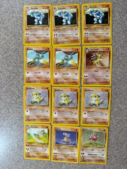Set of 12 ground Pokemon cards-Holo Ninetails included-Original 1999 edition - Image 1