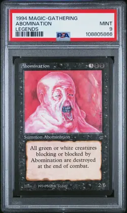 ABOMINATION Legends PSA 9 Vintage MTG [Nostalgium] - Image 1