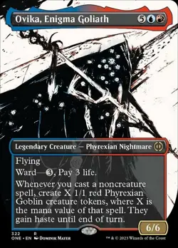 Ovika, Enigma Goliath - Foil - Borderless Showcase - Phyrexia: All Will Be One - - Image 1
