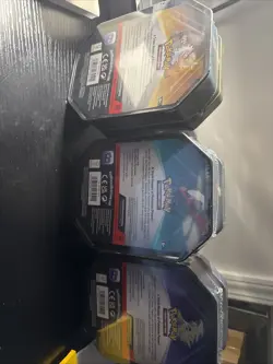 Lot Of 3 Pokemon TCG Triple Whammy Tin Set Darkrai, Slaking and Tyranitar Sealed - Image 3