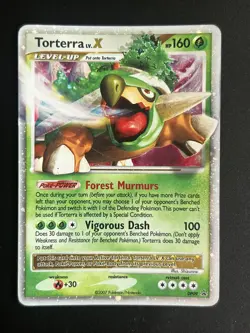 Pokemon Torterra LV.X Diamond and Pearl Black Star DP09 Holo Rare - Image 1