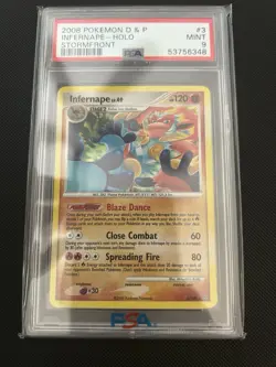 2008 Pokemon D&P Infernape Holo Stormfront PSA 9 Mint - Image 1