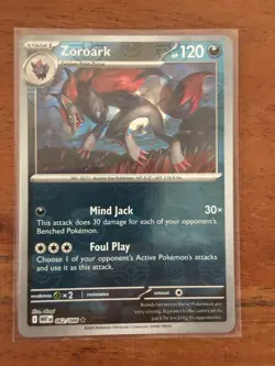 Pokemon TCG Zoroark Master Ball Reverse Holo 62/86 White Flare Mint NM - Image 1