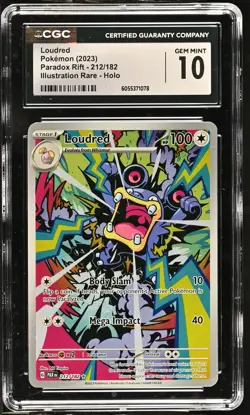LOUDRED Paradox Rift Illustration Rare #212 CGC 10 Pokemon [Nostalgium] - Image 1