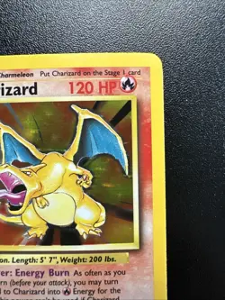 Original 1999 Pokemon Charizard Holo Base Set 4/102 Near Mint Nm - Image 3