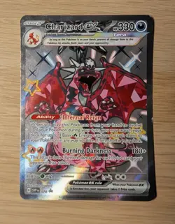 Pokemon Charizard ex Tera SVP 074 Shiny Black Star Promo Near Mint Paldean Fates - Image 1