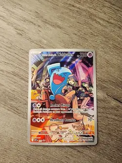 Pokemon TCG Destined Rivals Team Rockets Wobbuffet Black Star Promo Card 203/82 - Image 1