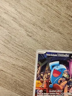 Pokemon TCG Destined Rivals Team Rockets Wobbuffet Black Star Promo Card 203/82 - Image 2