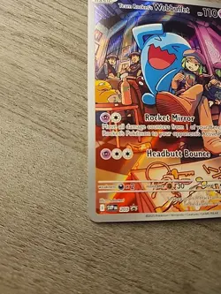 Pokemon TCG Destined Rivals Team Rockets Wobbuffet Black Star Promo Card 203/82 - Image 4