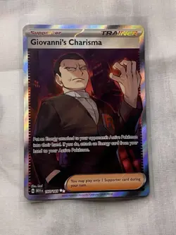 Giovanni's Charisma 197/165 Full Art Pokemon 151 Card Near MINT English - Image 1
