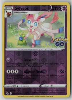 Sylveon 35/78 Pokemon Reverse Holo Pokemon GO Rare Near Mint Card (NM) 1 - Image 1