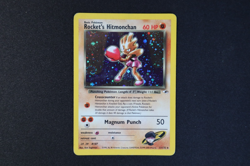 Rocket's Hitmonchan 11/132 Holo Shiny Pokemon TCG Card Gym Heroes Heavy Play - Image 1