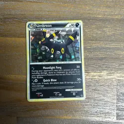 Umbreon Cracked Holo 10/90 HGSS Undaunted Lightly Played Pokemon Card - Image 1