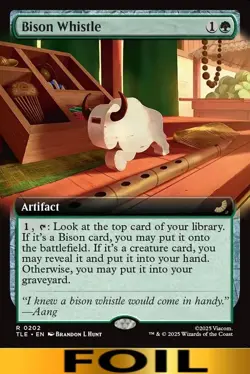 1x - Bison Whistle - FOIL EXTENDED ART #202 - Avatar: Eternal - NM MTG - Image 1