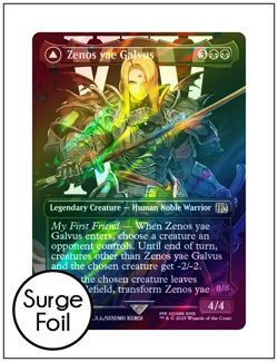 1x Zenos yae Galvus, Surge Foil, Borderless Art 0529, Final Fantasy, MTG NM - Image 1
