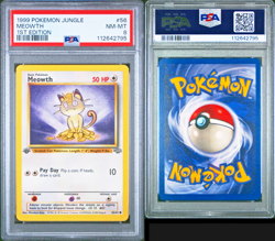 MEOWTH 1999 Pokemon Jungle 1st Edition #56 PSA 8 - Image 3