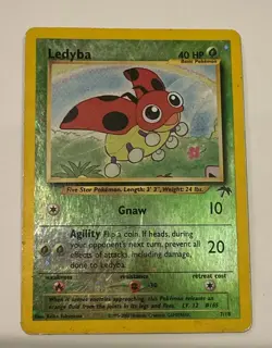 Pokemon Ledyba Card 7/18 Southern Islands WOTC 2001 Vintage Reverse Holo - Image 1