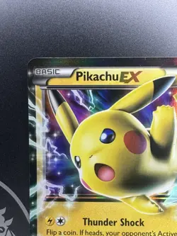 Pokemon Card TCG Pikachu 2016 TCG EX XY174 Black Star Promo Holo Card light use - Image 2
