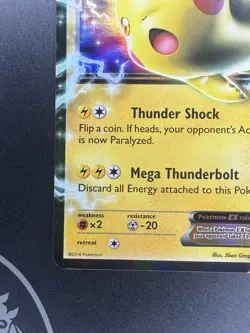 Pokemon Card TCG Pikachu 2016 TCG EX XY174 Black Star Promo Holo Card light use - Image 4