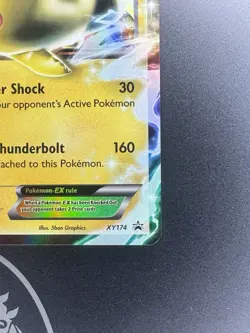 Pokemon Card TCG Pikachu 2016 TCG EX XY174 Black Star Promo Holo Card light use - Image 5