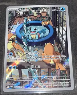 Pokemon TCG Squirtle Stellar Crown Art Rare 148/142 NM/M! - Image 1