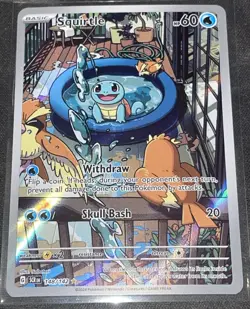 Pokemon TCG Squirtle Stellar Crown Art Rare 148/142 NM/M! - Image 2