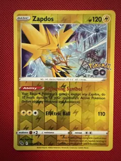 Pokemon Go 2022 Reverse Holo Zapdos 29/78 - Image 1